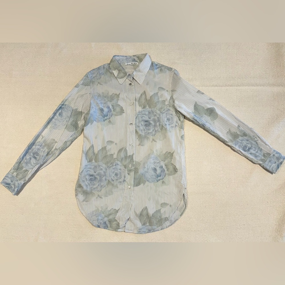 Acne Studios Striped Floral Shirt